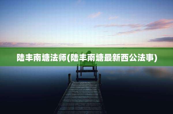 陆丰南塘法师(陆丰南塘最新西公法事)
