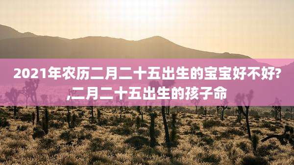 2021年农历二月二十五出生的宝宝好不好?,二月二十五出生的孩子命