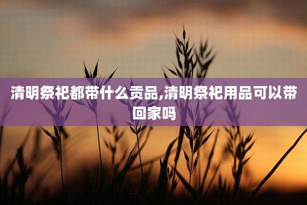 清明祭祀都带什么贡品,清明祭祀用品可以带回家吗