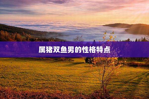 属猪双鱼男的性格特点