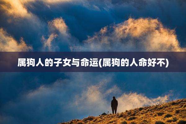 属狗人的子女与命运(属狗的人命好不)