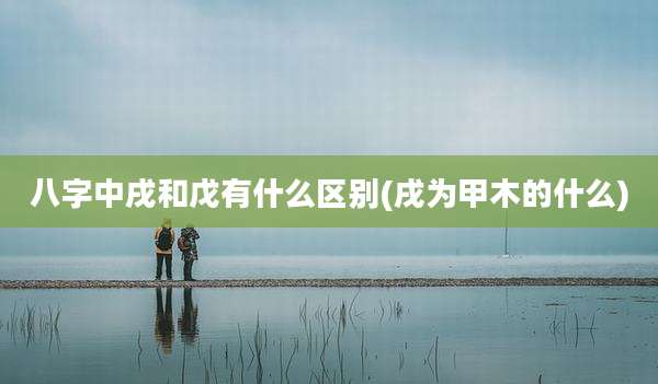 八字中戌和戊有什么区别(戌为甲木的什么)