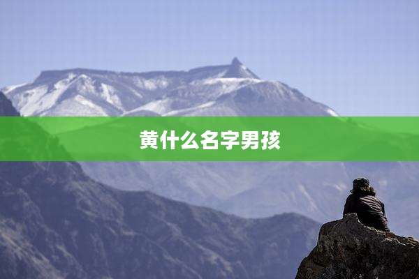 黄什么名字男孩