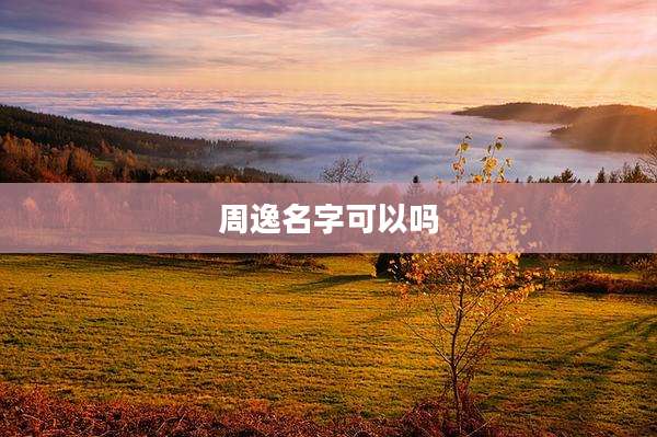 周逸名字可以吗