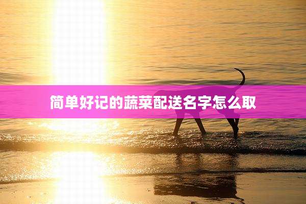 简单好记的蔬菜配送名字怎么取