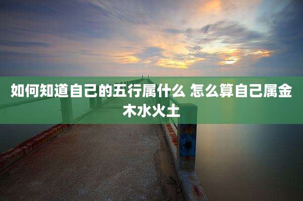 如何知道自己的五行属什么 怎么算自己属金木水火土