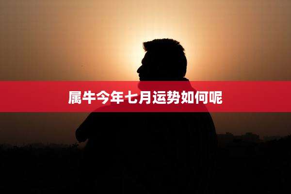 属牛今年七月运势如何呢