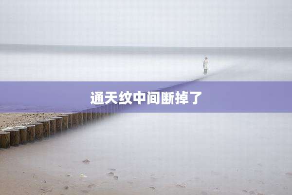 通天纹中间断掉了