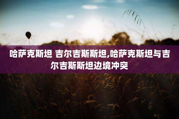 哈萨克斯坦 吉尔吉斯斯坦,哈萨克斯坦与吉尔吉斯斯坦边境冲突