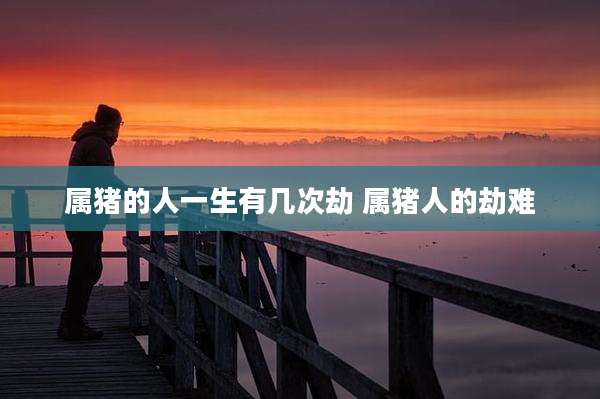 属猪的人一生有几次劫 属猪人的劫难