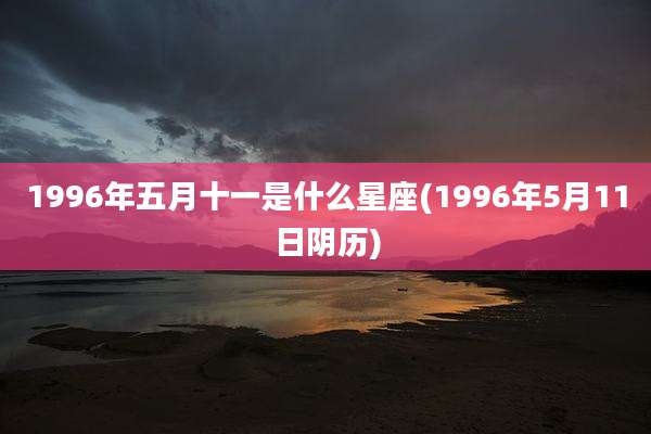 1996年五月十一是什么星座(1996年5月11日阴历)