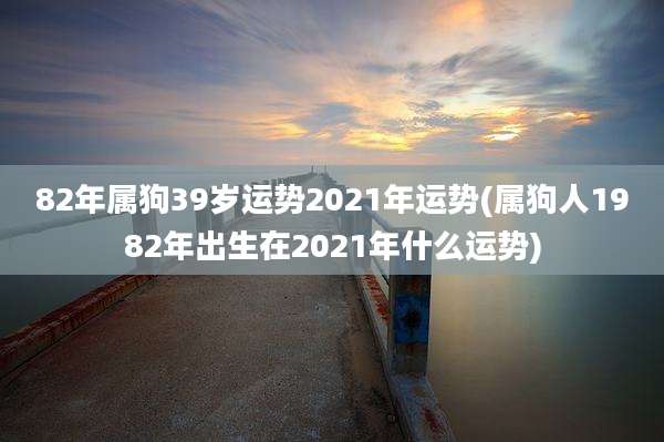 82年属狗39岁运势2021年运势(属狗人1982年出生在2021年什么运势)