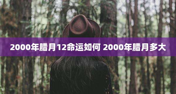 2000年腊月12命运如何 2000年腊月多大