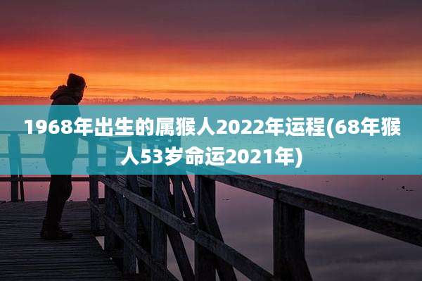 1968年出生的属猴人2022年运程(68年猴人53岁命运2021年)