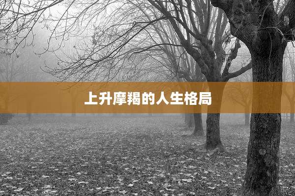 上升摩羯的人生格局