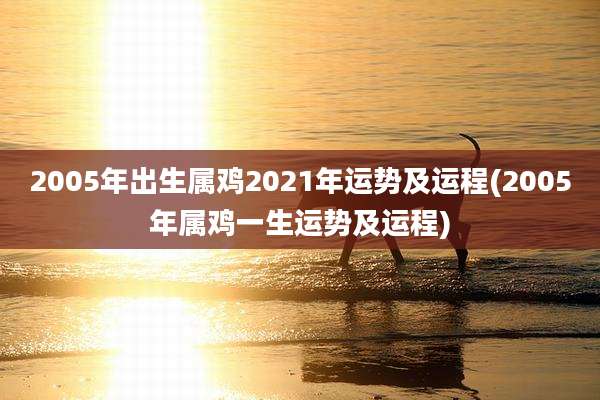 2005年出生属鸡2021年运势及运程(2005年属鸡一生运势及运程)