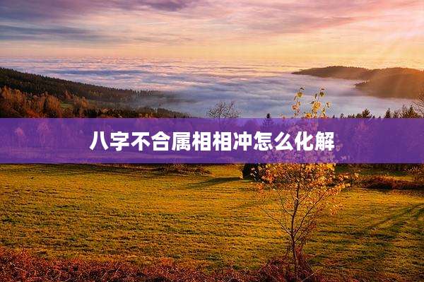 八字不合属相相冲怎么化解