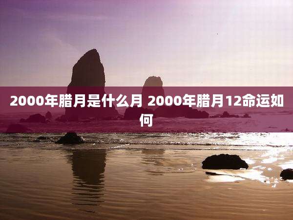2000年腊月是什么月 2000年腊月12命运如何