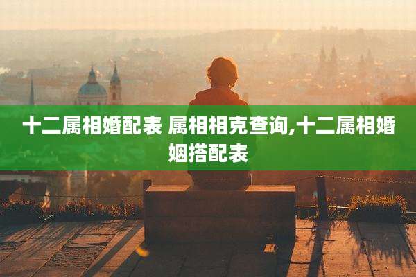 十二属相婚配表 属相相克查询,十二属相婚姻搭配表