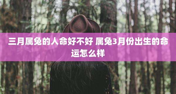 三月属兔的人命好不好 属兔3月份出生的命运怎么样