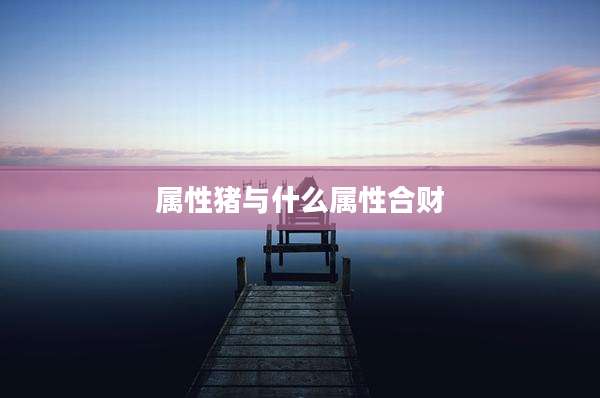 属性猪与什么属性合财