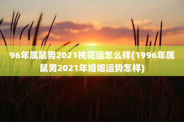 96年属鼠男2021桃花运怎么样(1996年属鼠男2021年婚姻运势怎样)