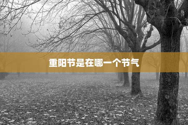 重阳节是在哪一个节气