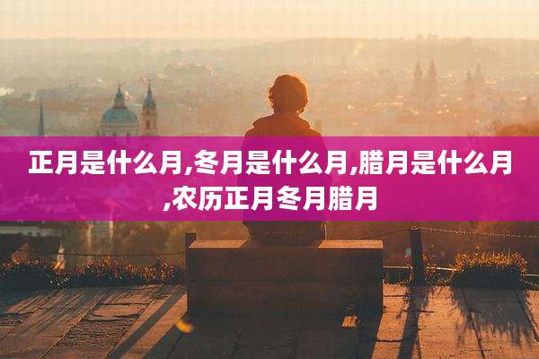 正月是什么月,冬月是什么月,腊月是什么月,农历正月冬月腊月