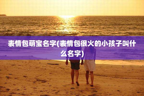表情包萌宝名字(表情包很火的小孩子叫什么名字)