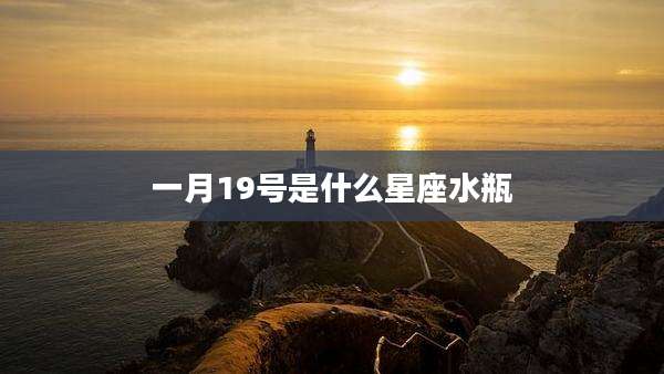 一月19号是什么星座水瓶