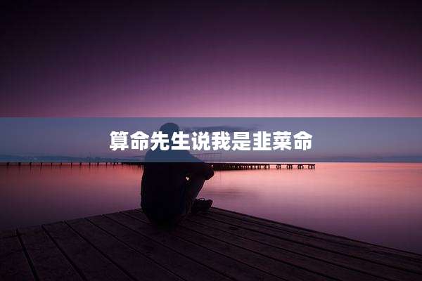 算命先生说我是韭菜命
