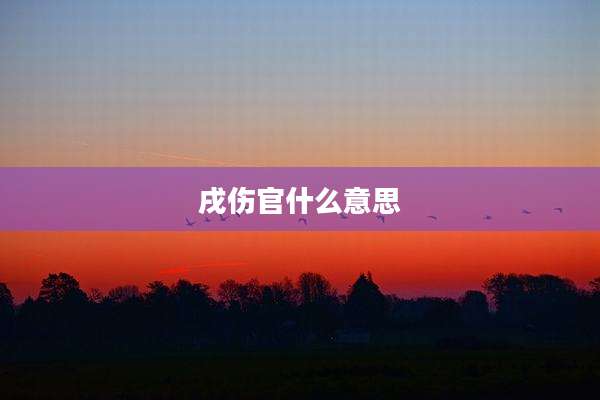 戌伤官什么意思