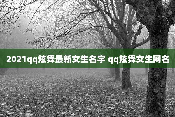 2021qq炫舞最新女生名字 qq炫舞女生网名