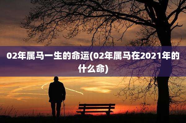 02年属马一生的命运(02年属马在2021年的什么命)