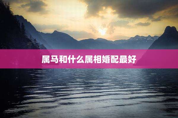 属马和什么属相婚配最好