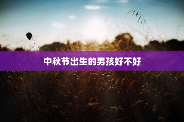 中秋节出生的男孩好不好
