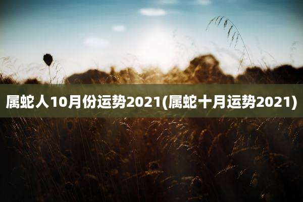 属蛇人10月份运势2021(属蛇十月运势2021)