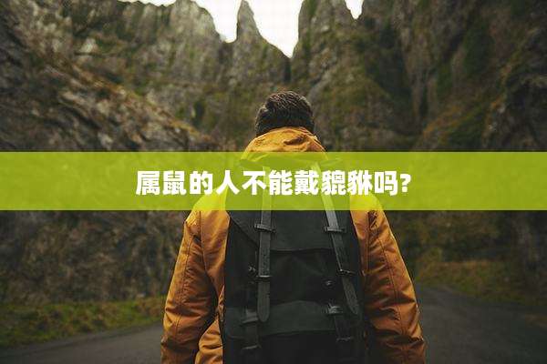属鼠的人不能戴貔貅吗?