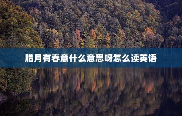 腊月有春意什么意思呀怎么读英语