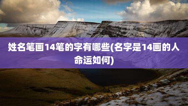 姓名笔画14笔的字有哪些(名字是14画的人命运如何)