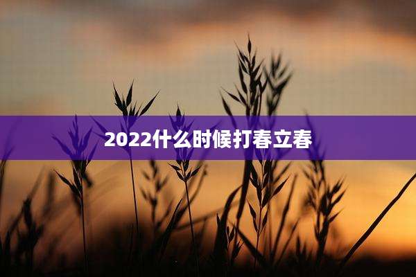 2022什么时候打春立春