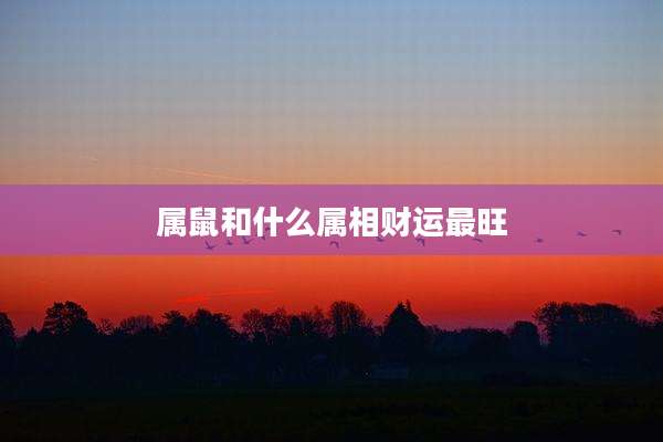 属鼠和什么属相财运最旺