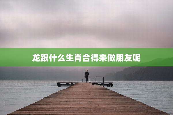 龙跟什么生肖合得来做朋友呢