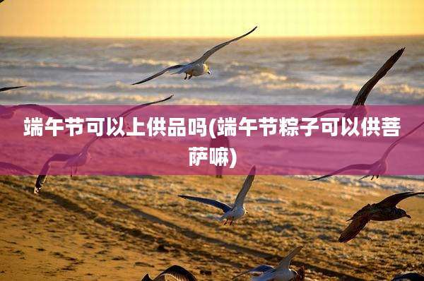 端午节可以上供品吗(端午节粽子可以供菩萨嘛)