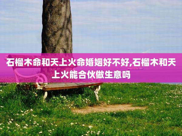 石榴木命和天上火命婚姻好不好,石榴木和天上火能合伙做生意吗