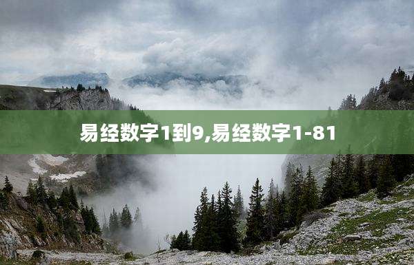 易经数字1到9,易经数字1-81