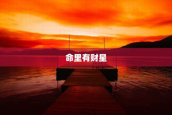 命里有财星
