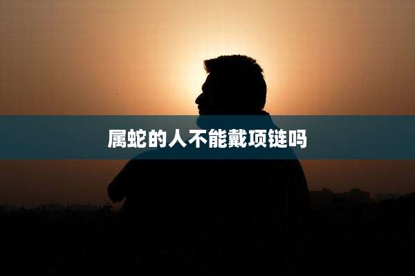 属蛇的人不能戴项链吗
