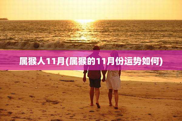 属猴人11月(属猴的11月份运势如何)