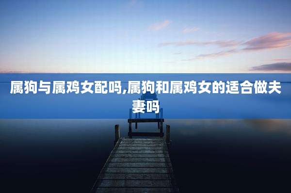 属狗与属鸡女配吗,属狗和属鸡女的适合做夫妻吗
